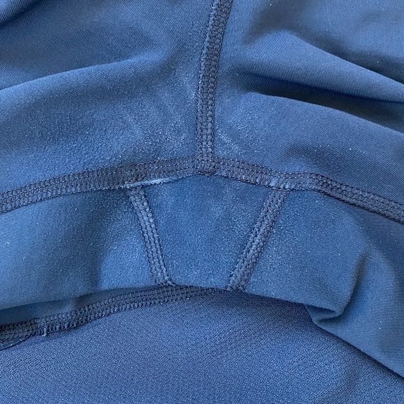 Lululemon Inkwell / Pow Stripe Split Pea Hyper Blue Moon Inspire Crop Leggings - Picture 4 of 7